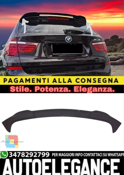 🔥Spoiler Posteriore Tetto in ABS Nero Opaco per BMW X3 F25 (2010–2017)🔥