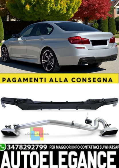 💫Convertitore di Scarico V8 Lucido + Terminale Duplex –Adatto per BMW Serie 5💫