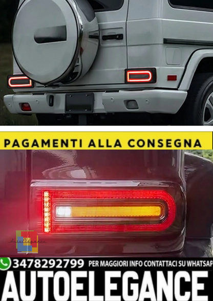 💫Fanali Posteriori a LED Neri con Barra Luminosa per Mercedes Classe G W463 💫