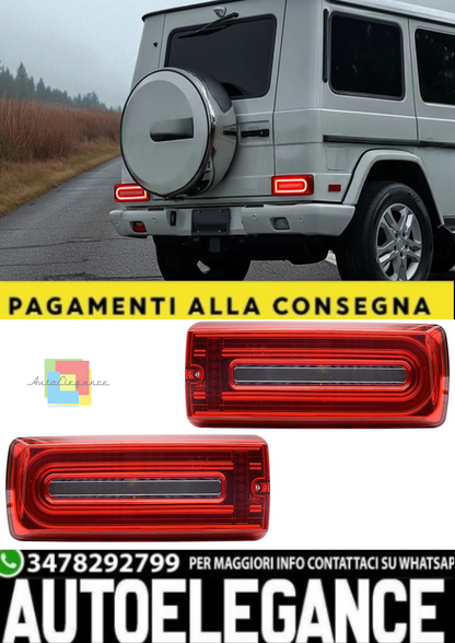 💫Fanali Posteriori LED Rosso Trasparente per Mercedes Classe G W463 (–2018)💫