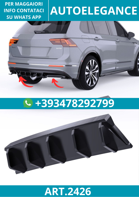 2426 ⭐Diffusore adatto per Volkswagen Tiguan Mk2 R‑Line (2015–2020)⭐