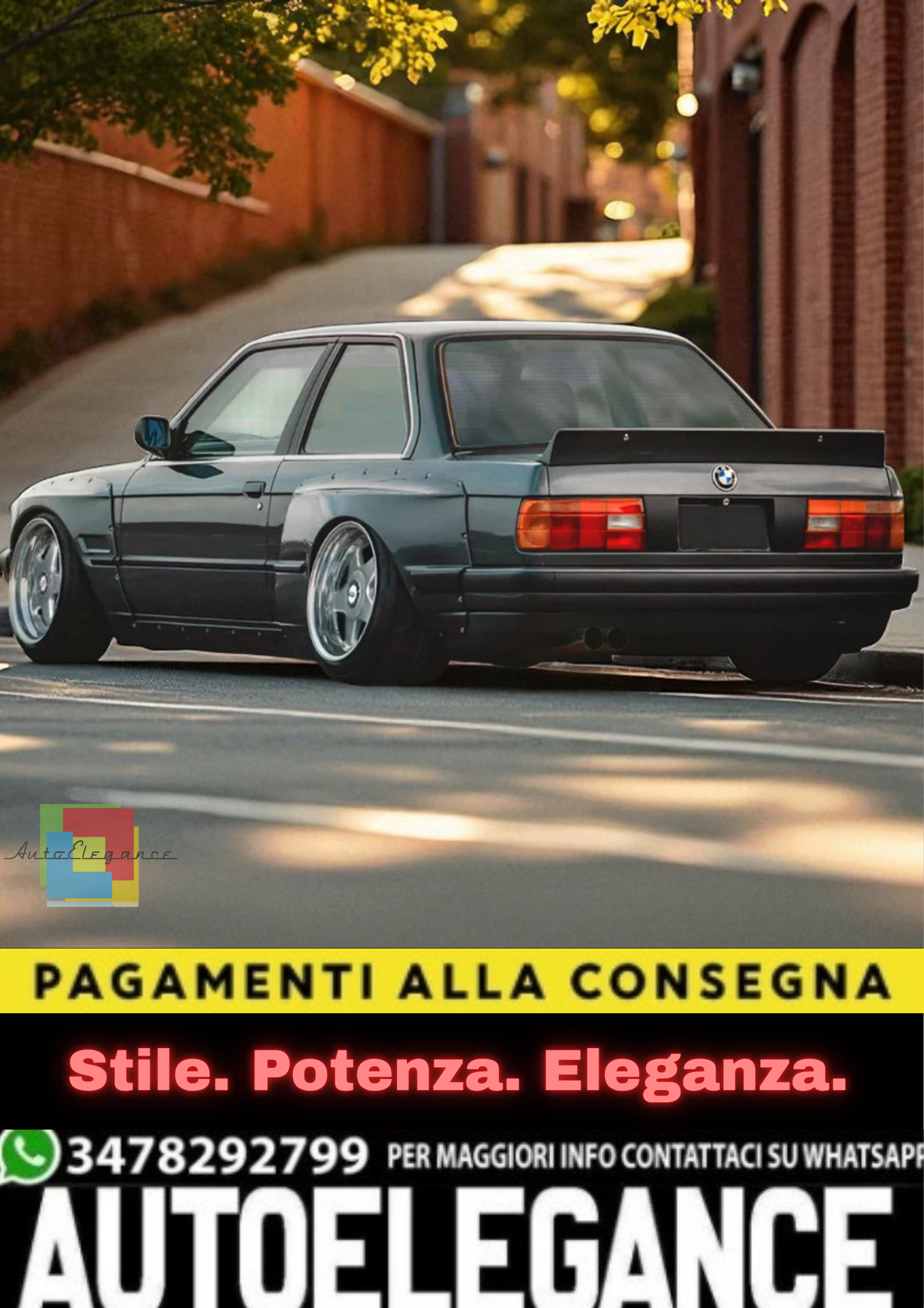 💫Spoiler Posteriore Ducktail V2 per BMW E30 – Alettoncino Bagagliaio 💫