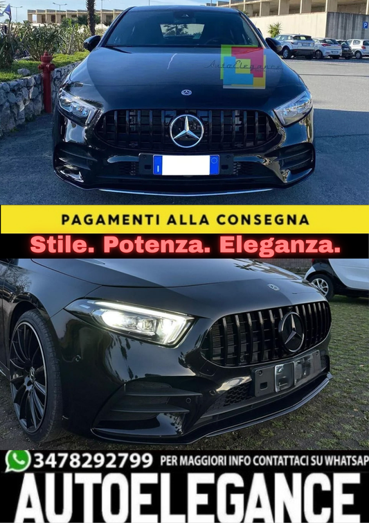 🔥GRIGLIA ADATTA PER CLASSE A W177 LOOK GT NERA SENZA CAMERA🔥