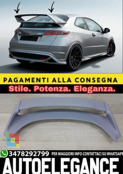 💫 Spoiler Posteriore Stile MUGEN per Honda Civic 8ª Generazione (2006–2011) 💫