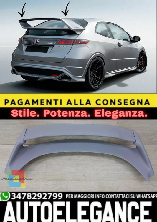 💫 Spoiler Posteriore Stile MUGEN per Honda Civic 8ª Generazione (2006–2011) 💫