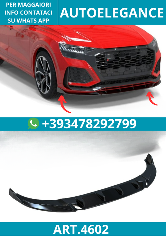 4602⭐Splitter anteriore adatto per Audi RSQ8 (2020-2024)⭐