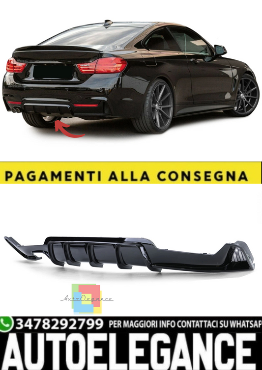 💫Diffusore Posteriore M Performance Lucido (Gloss) per BMW Serie 4 F32 Coupé 💫