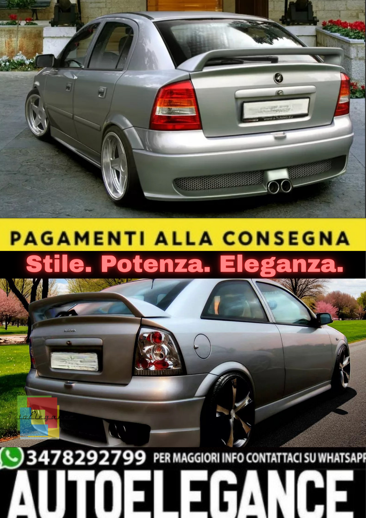 💫Spoiler Posteriore per Opel Astra G HB 3/5 Porte – Alettoncino Bagagliaio 💫