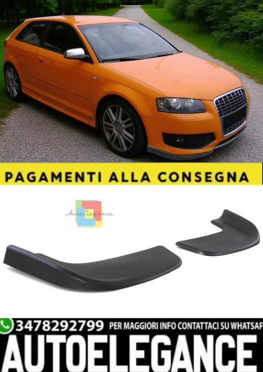 💫Spoiler Anteriore Universale – Flaps / Ali Piatte Performance 2 in Nero💫