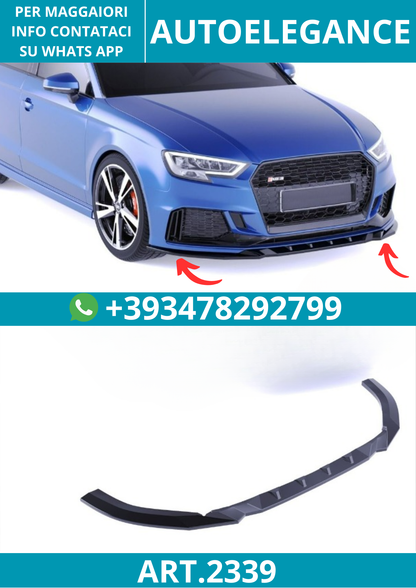 2339⭐Splitter anteriore adatto per Audi RS3 8V Facelift Sportback (2017–2019)⭐