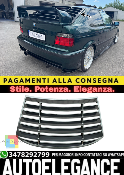🔥Louver lunotto Posteriore in ABS Nero per BMW E36 Coupé (1990–1999)🔥
