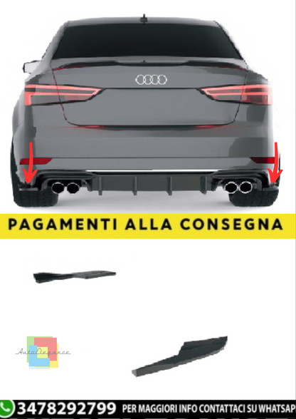 💫Splitter Laterali Posteriori (2 Pezzi) per Audi A3 8V Sedan Restyling 💫