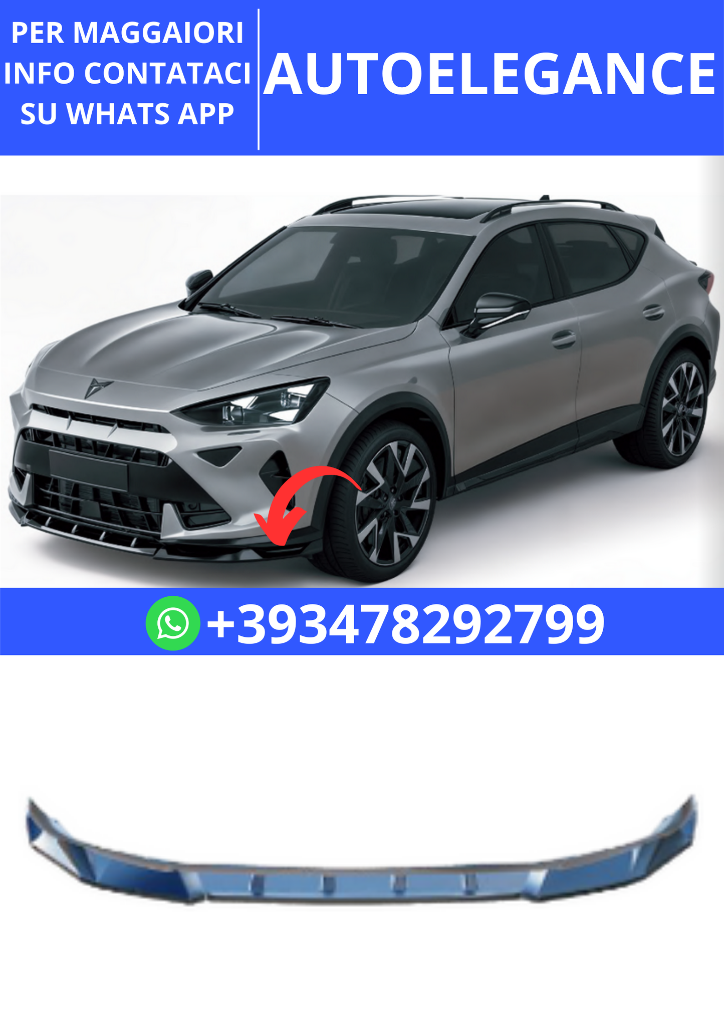 💫ART.2389 SPLITTER CUPRA FORMENTOR MK1 FACELIFT 2024💫