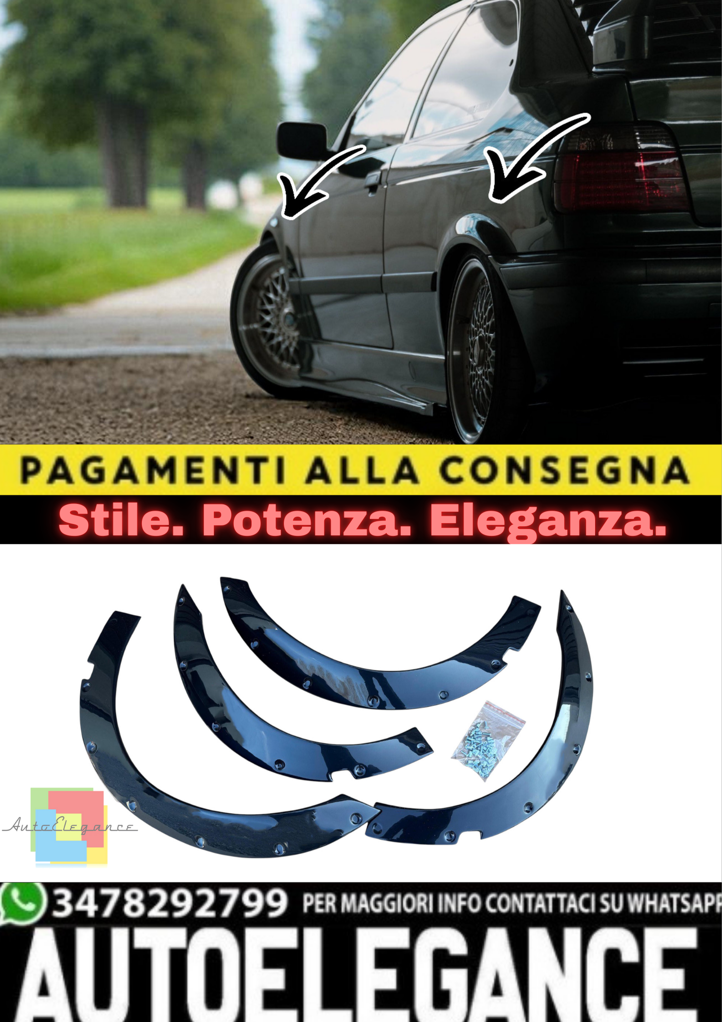 🔥PARAFANGHI ALLARGATI ADATTO PER BMW SERIA 3 E36🔥