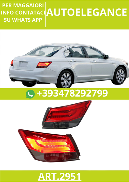 ⭐ART.2951 Fanale Posteriore a LED Rosso Fumé – Honda Accord (2008–2013)⭐