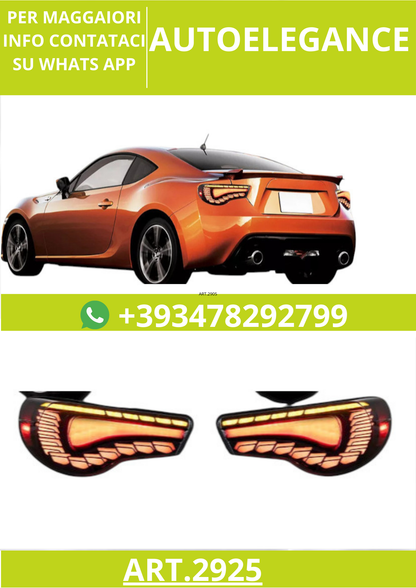 ⭐ART.2925 Fanali Posteriori a LED Fumé – Toyota 86 (2012–2020) / Subaru BRZ⭐