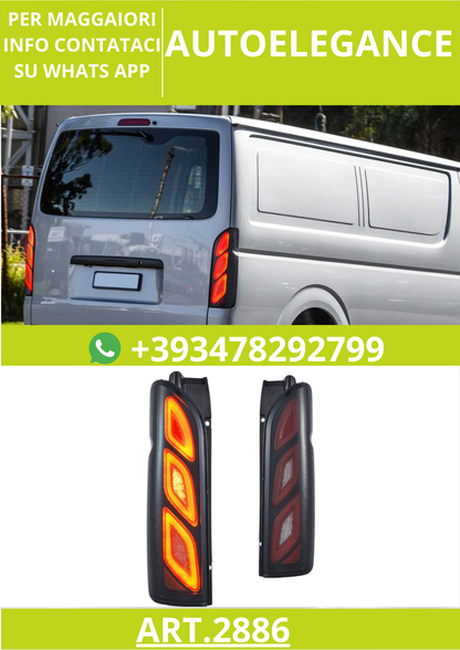 ⭐ART.2886 Fanali Posteriori a LED con Animazione – Toyota Hiace (2005–2018)⭐