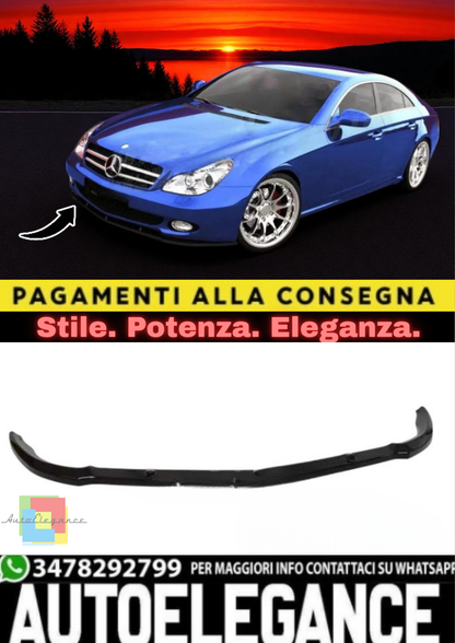 🔥Splitter Anteriore Nero Lucido in ABS per Mercedes CLS W219🔥