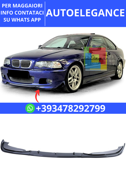 💫Spliter anteriore nero lucido adatto per BMW E46 Coupe 💫
