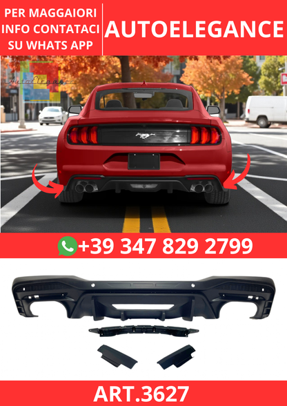 3627⭐Diffusore Posteriore Ford Mustang 2023+ look Dark Horse Competition⭐