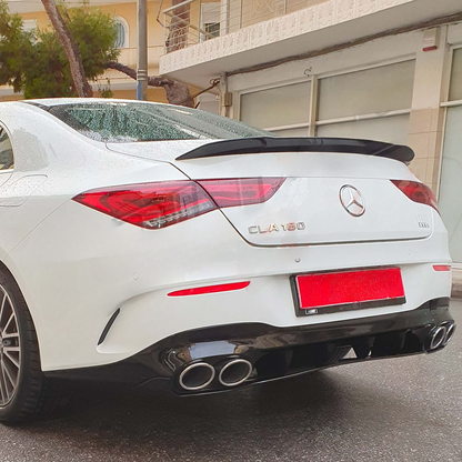 PARAURTI POSTERIORE + TERMINALI DI SCARICO ADATTO PER MERCEDES CLA45S AMG