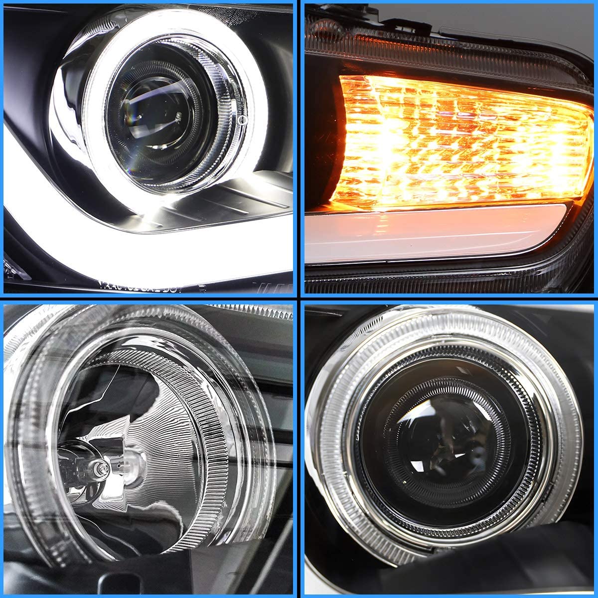 Fari per proiettori per Mitsubishi Lancer EVO X 2008-2018 (versioni con guida a destra, guida a sinistra e Dual Beam con guida a sinistra)