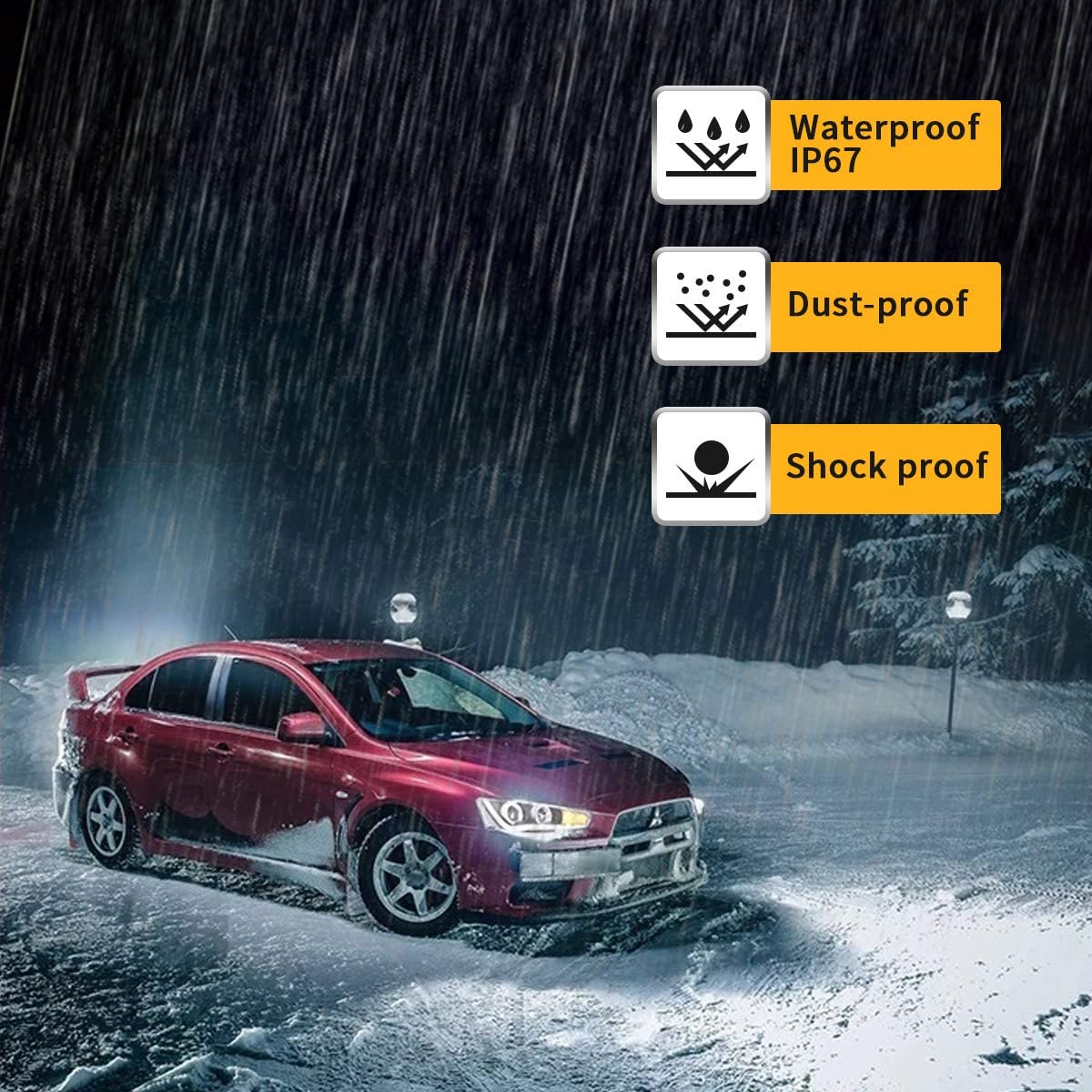 Fari per proiettori per Mitsubishi Lancer EVO X 2008-2018 (versioni con guida a destra, guida a sinistra e Dual Beam con guida a sinistra)