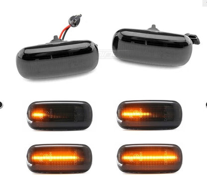 🎀art.2839- Indicatori Direzione Laterali LED Sequenziali Fumé per AUDI A3 ,A4🎀