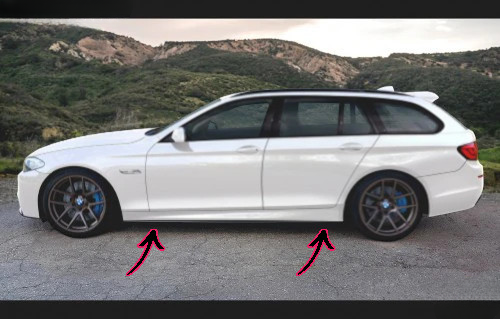🔥 MINIGONNE LATERALI PER BMW SERIE 5 F10 / F11 (2010–2017)🔥