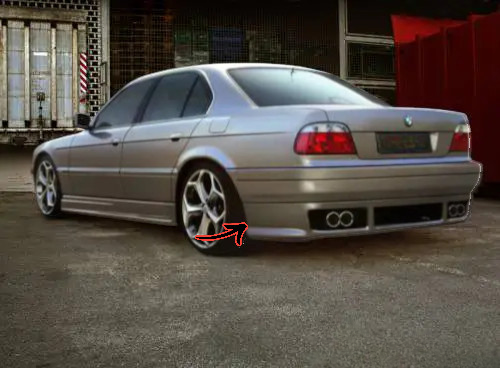✨SPOILER / ESTENSIONE INFERIORE PARAURTI POSTERIORE BMW E38 (1994–2001)✨