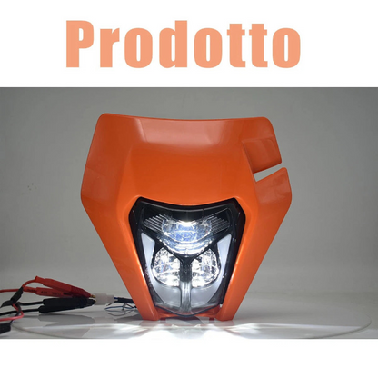 🔥Portafaro LED con Mascherina – KTM EXC 250 / 300 (2017–2019)🔥