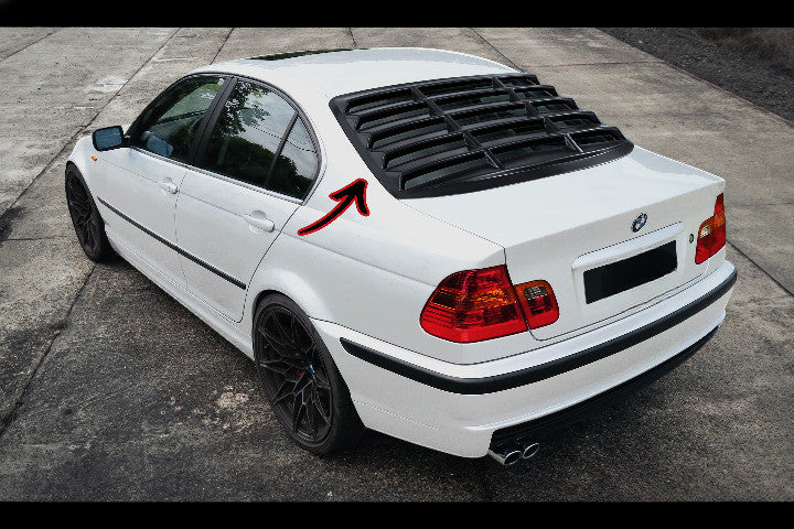 🔥Louver Posteriore in ABS Nero per BMW Serie 3 E46 Berlina (1998–2005)🔥