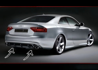 ✨Diffusore Posteriore in ABS per Audi A5 – Sottoparaurti Sportivo✨