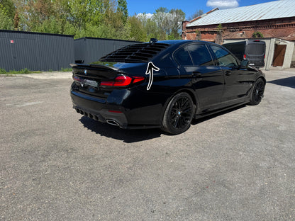 🔥Louver Lunotto Posteriore in ABS Nero Lucido per BMW Serie 5 G30 (2017–2023)🔥