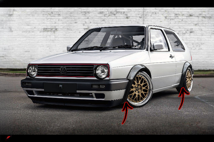 ✨Estensioni Passaruota Anteriori e Posteriori in ABS per Volkswagen Golf 2 ✨
