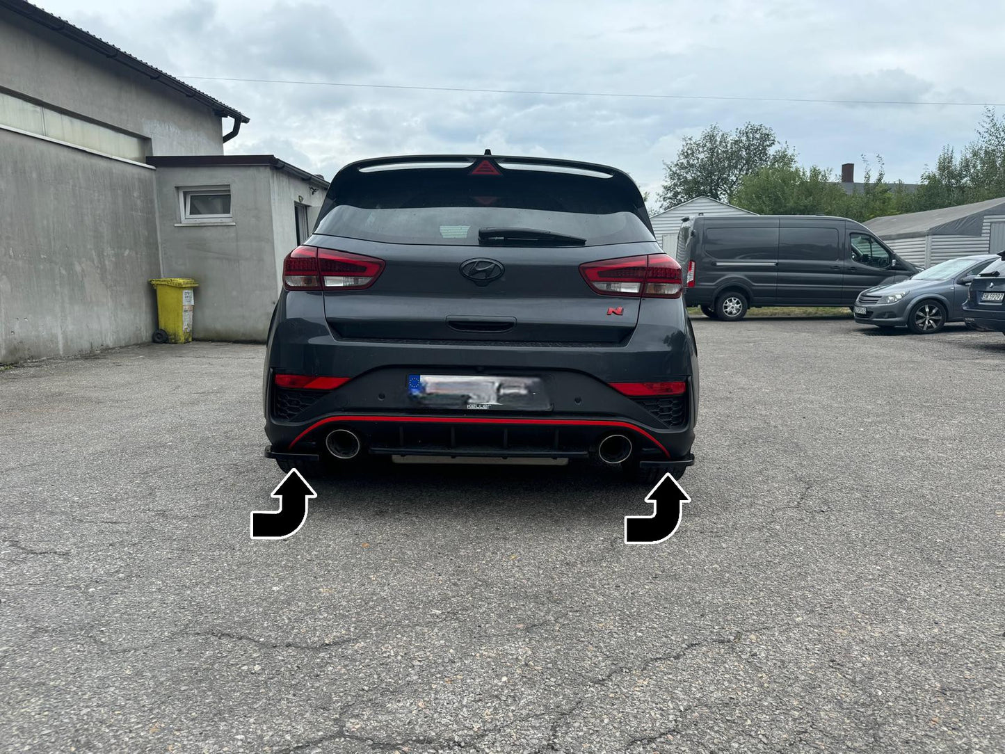 🔥Set Splitter Laterali Posteriori in ABS Nero Lucido per Hyundai i30🔥