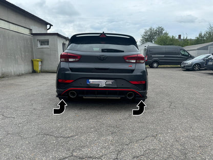 🔥Set Splitter Laterali Posteriori in ABS Nero Lucido per Hyundai i30🔥