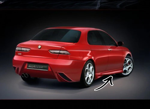 ✨ Minigonne Laterali in ABS per Alfa Romeo 156 (Berlina e Sportwagon)✨