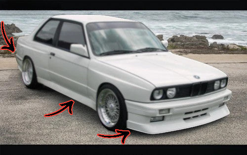 🔥 KIT WIDE BODY PER BMW SERIE 3 E30 (1982–1994)🔥