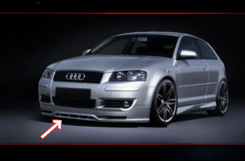 🔥Splitter Anteriore in ABS per Audi A3 8P (2003–2012)🔥