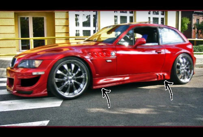 🔥MINIGONNE LATERALI SINISTRA + DESTRA – 1 SET PER BMW Z3🔥