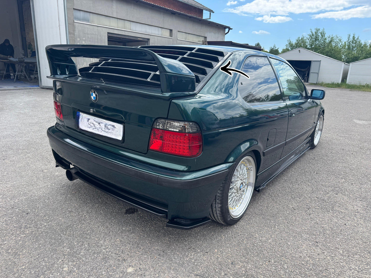🔥Louver lunotto Posteriore in ABS Nero per BMW E36 Coupé (1990–1999)🔥