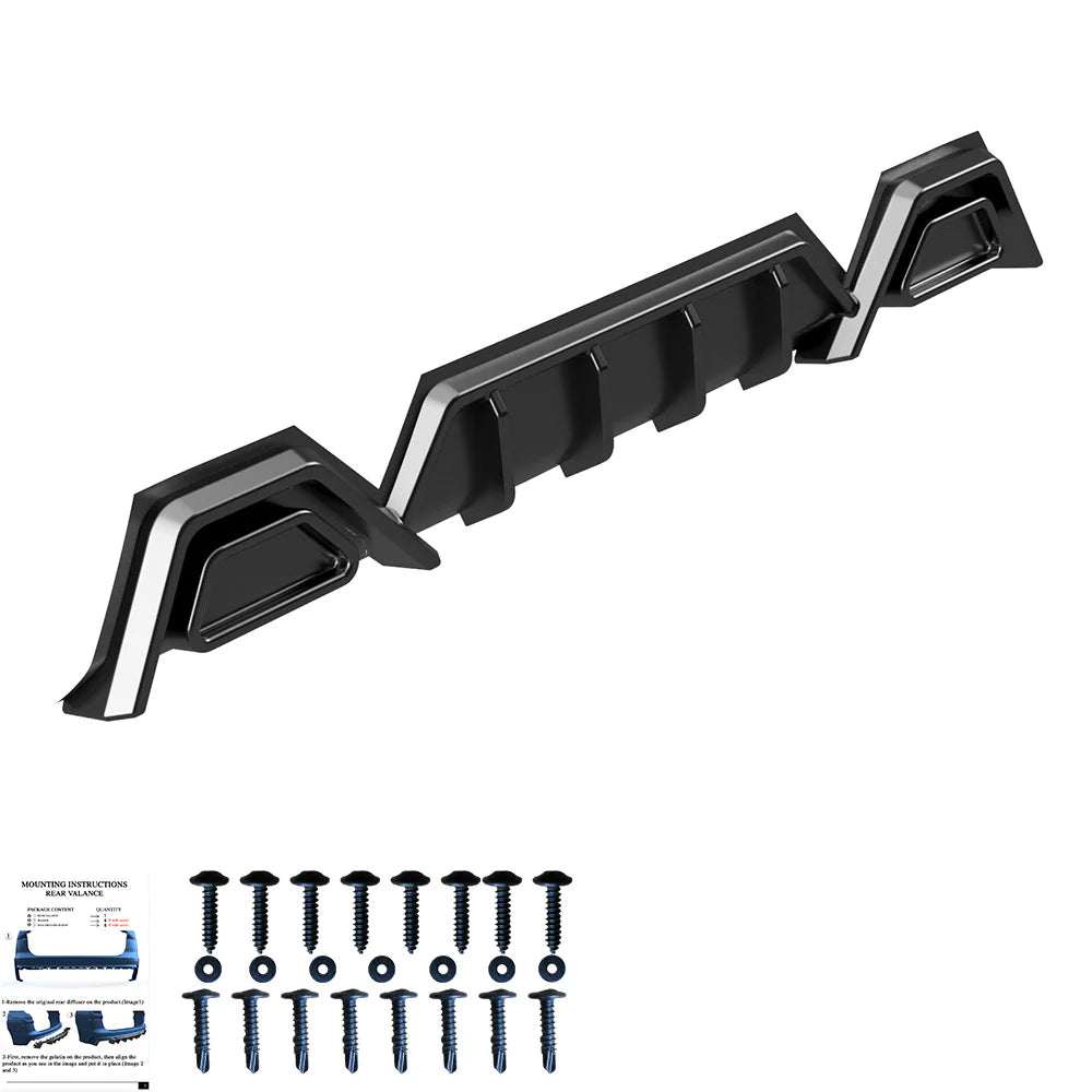 🔥 REAR DIFFUSER PER VW TRANSPORTER T7 2024+ / FORD TRANSIT CUSTOM MK2 2023+ 🔥