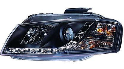 ⭐Set fari Anteriore TRASPARENTE/NERO Adatto Per Audi A3 03-08 ⭐