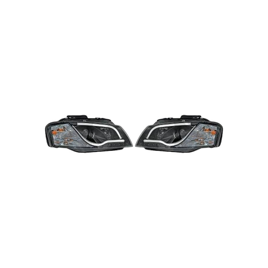 ⭐Set fari VETRO TRASPARENTE/CROMATO Adatto Per Audi A3 03-08 H1/H7 ⭐