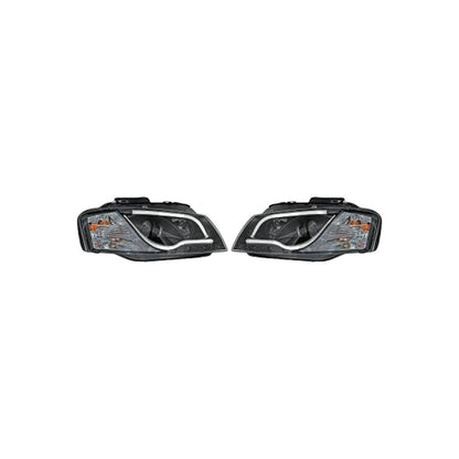 ⭐Set fari VETRO TRASPARENTE/CROMATO Adatto Per Audi A3 03-08 H1/H7 ⭐