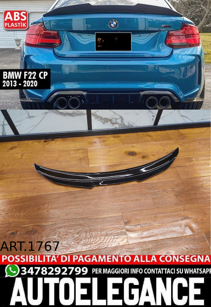 SPOILER SUITABLE FOR SERIE 2 F22 2014-2020 LOOK PSM M2 GLOSSY BLACK 