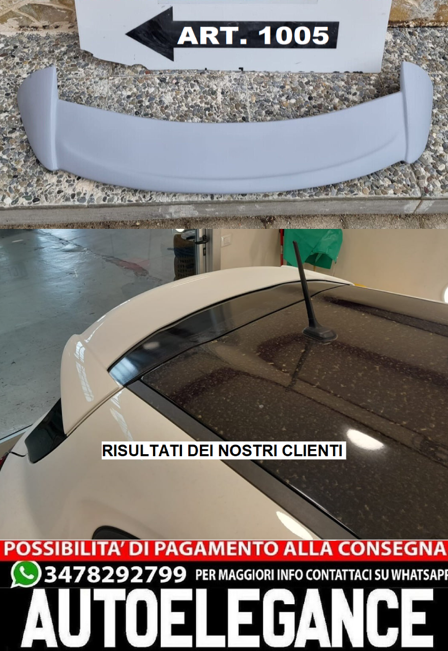 SPOILER TETTO ADATTO PER FIAT TIPO 2015+ HATCHBACK LOOK GREZZO DESIGN SPORTIVO