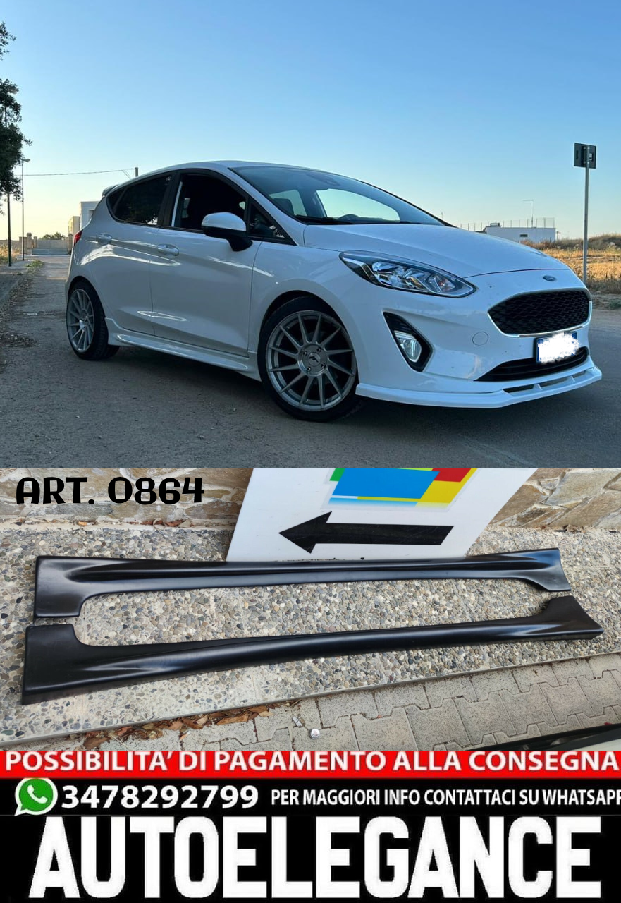 MINIGONNE LATERALI FORD FIESTA 5 PORTE 08-17 SOTTO PORTA LOOK ST / ZETEC S ABS