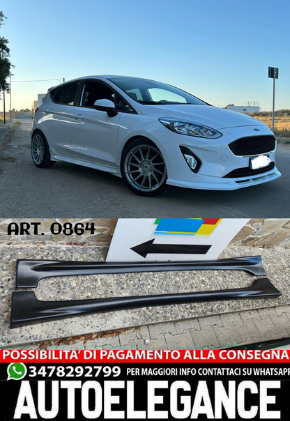 MINIGONNE LATERALI FORD FIESTA 5 PORTE 08-17 SOTTO PORTA LOOK ST / ZETEC S ABS